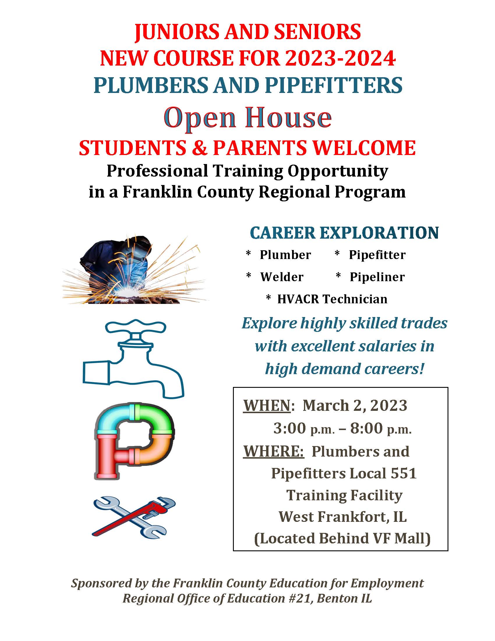 Plumbers & Pipefitters Open House Flyer