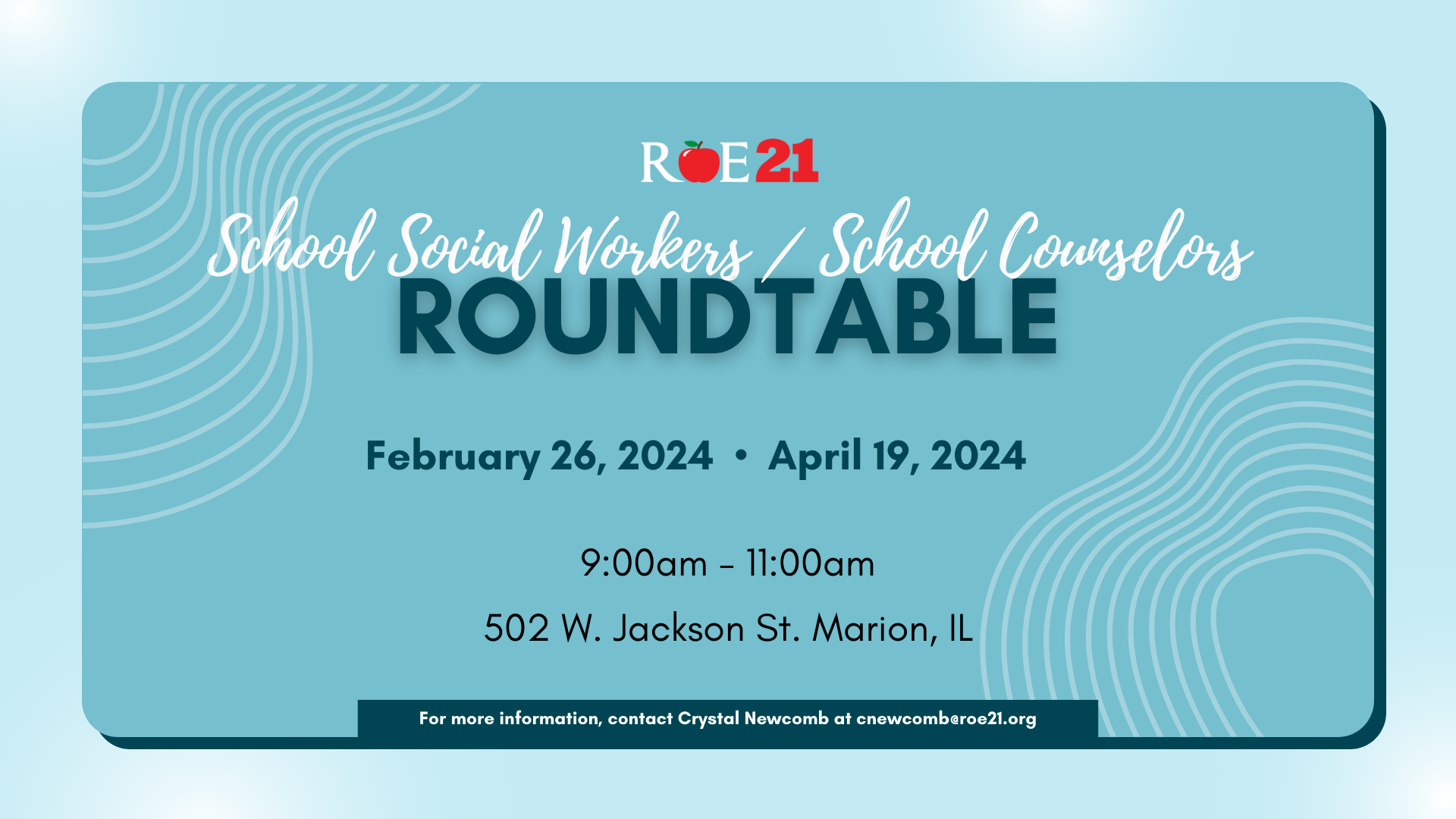 School Social Worker and Counselor Roundtable Flyer