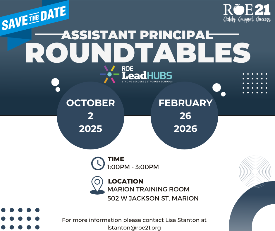 Save the Date Assistant Principal Roundtables